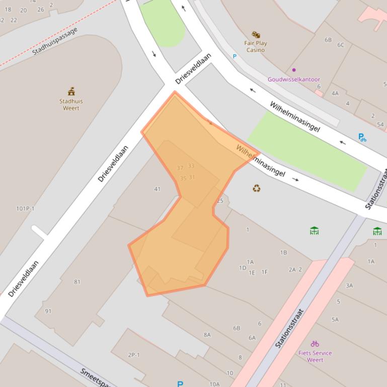 Kaart van postcodegebied 6001GP.