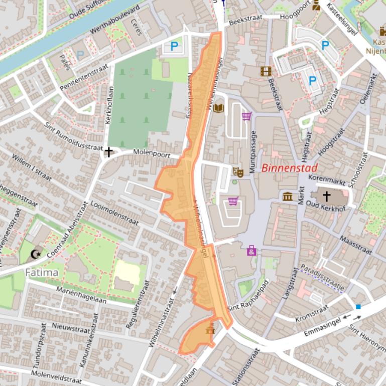 Kaart van postcodegebied 6001GS.