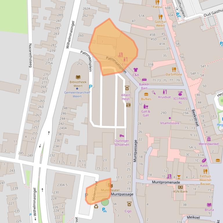 Kaart van postcodegebied 6001GX.