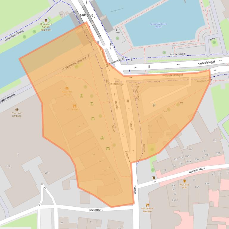 Kaart van postcodegebied 6001GZ.