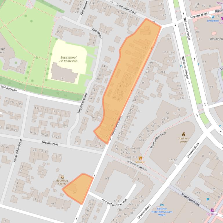 Kaart van postcodegebied 6001HE.