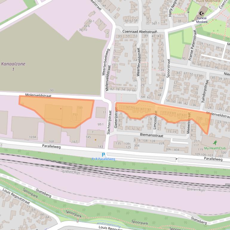 Kaart van postcodegebied 6001HH.