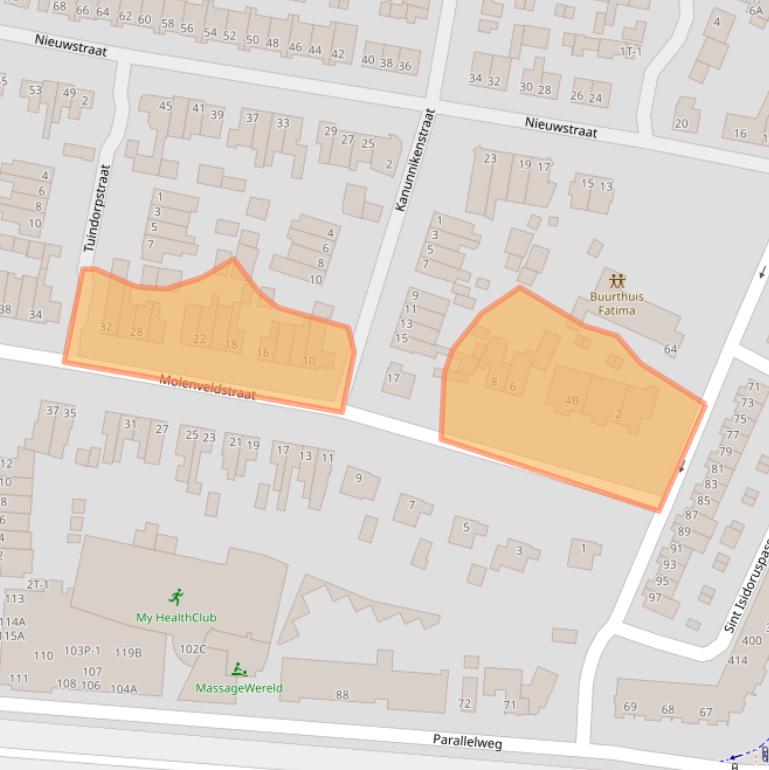 Kaart van postcodegebied 6001HJ.