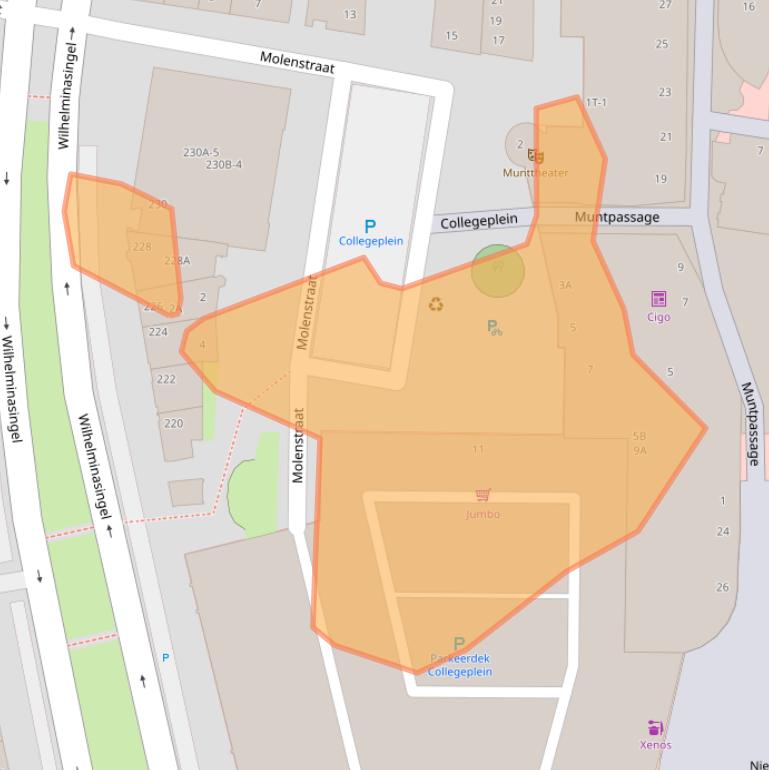 Kaart van postcodegebied 6001HN.