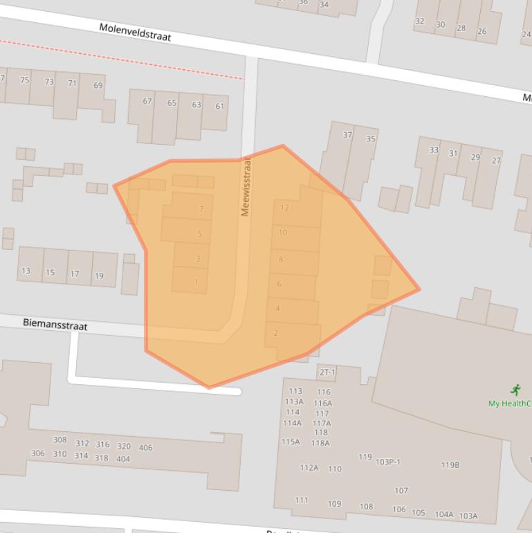 Kaart van postcodegebied 6001HR.