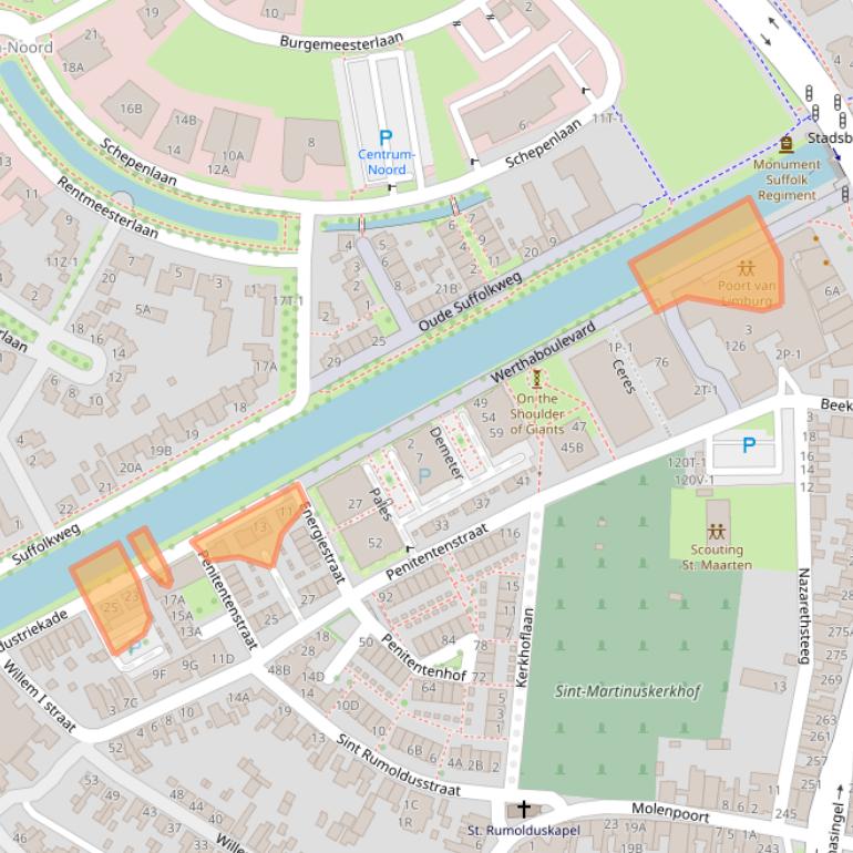 Kaart van postcodegebied 6001HZ.