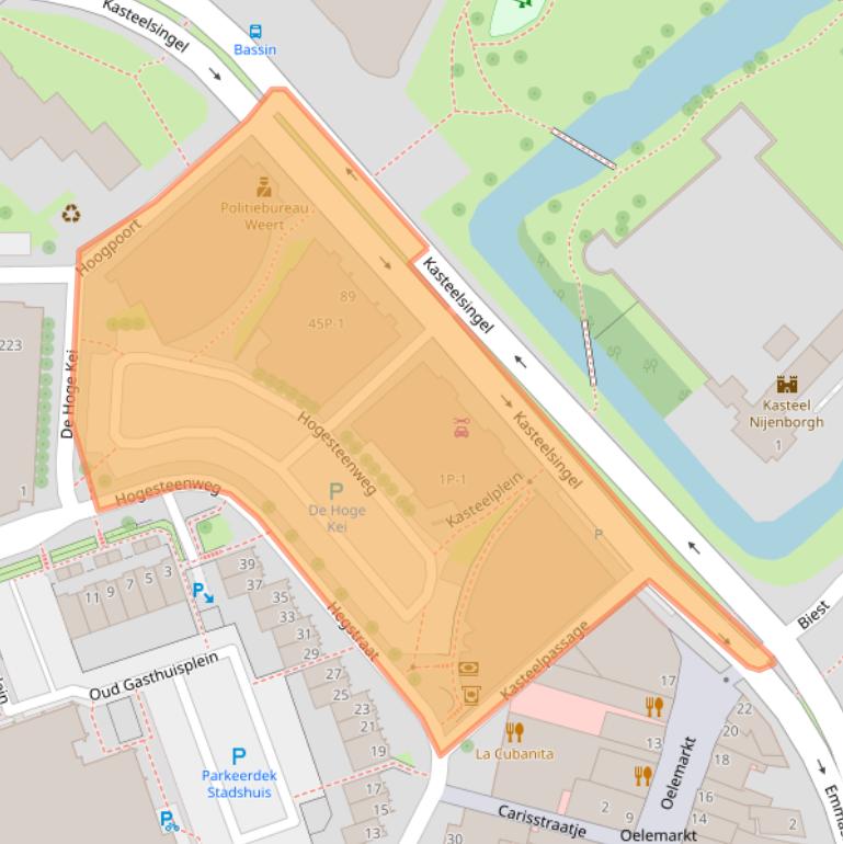 Kaart van postcodegebied 6001JC.