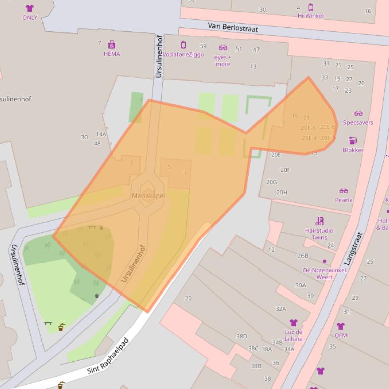 Kaart van postcodegebied 6001JD.