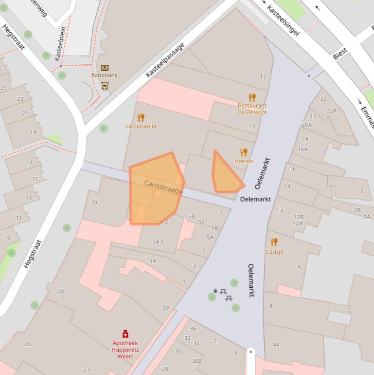 Kaart van postcodegebied 6001JE.