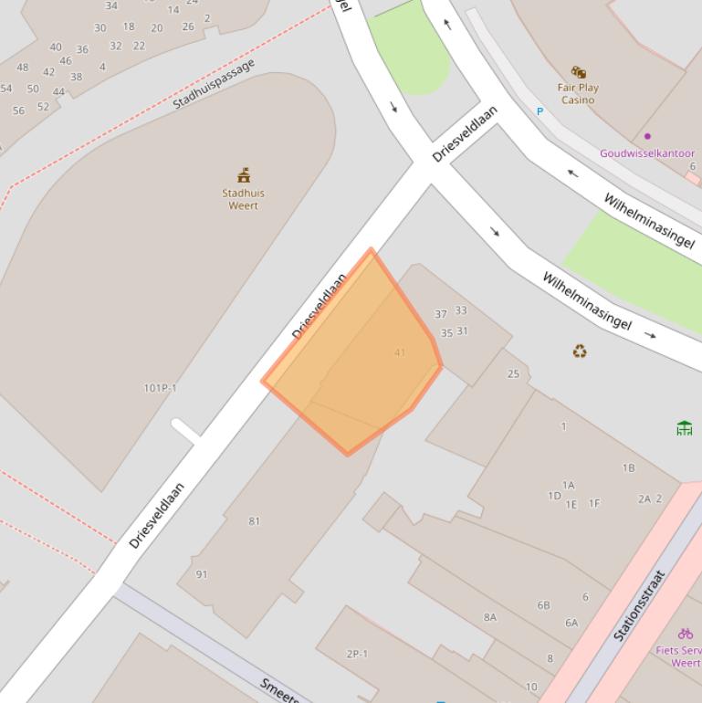 Kaart van postcodegebied 6001KB.