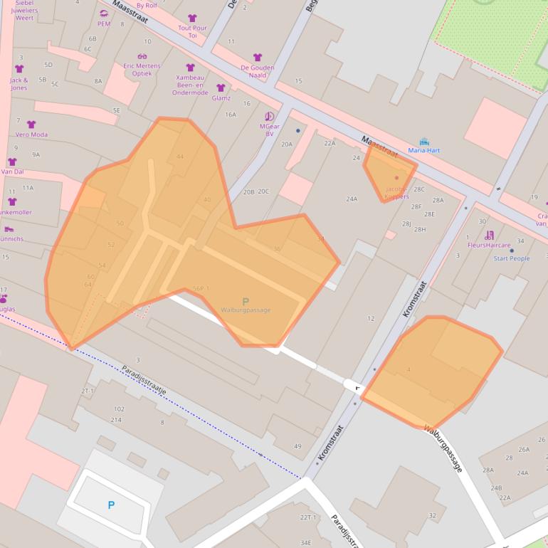 Kaart van postcodegebied 6001LA.