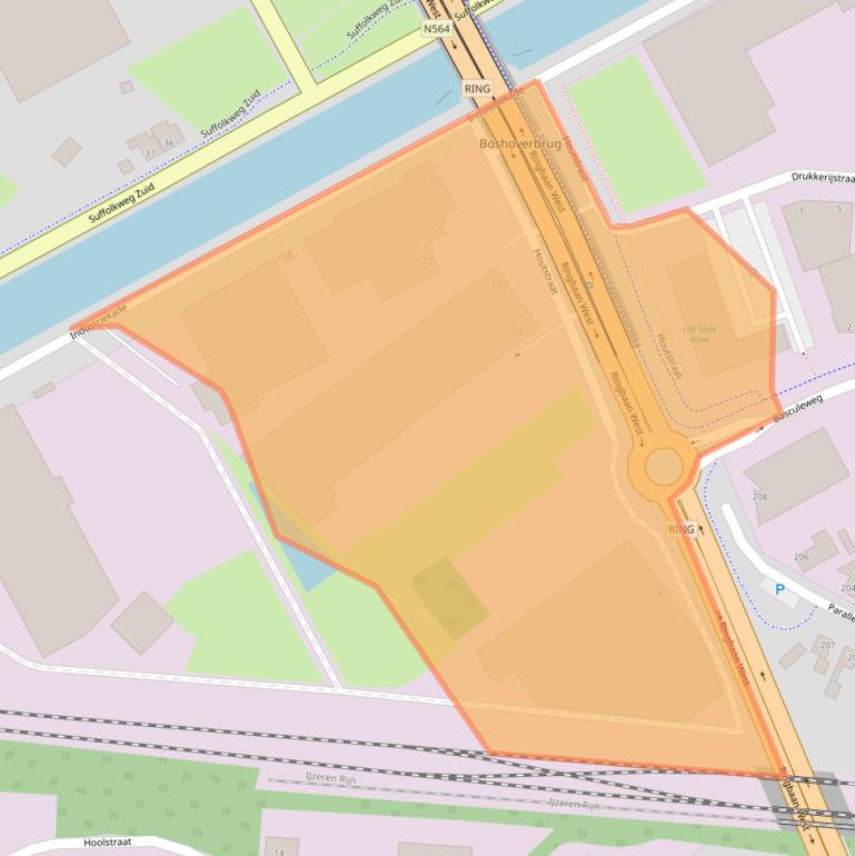 Kaart van postcodegebied 6001SJ.