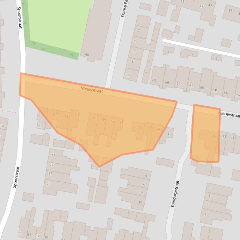 Kaart van postcodegebied 6001TW.