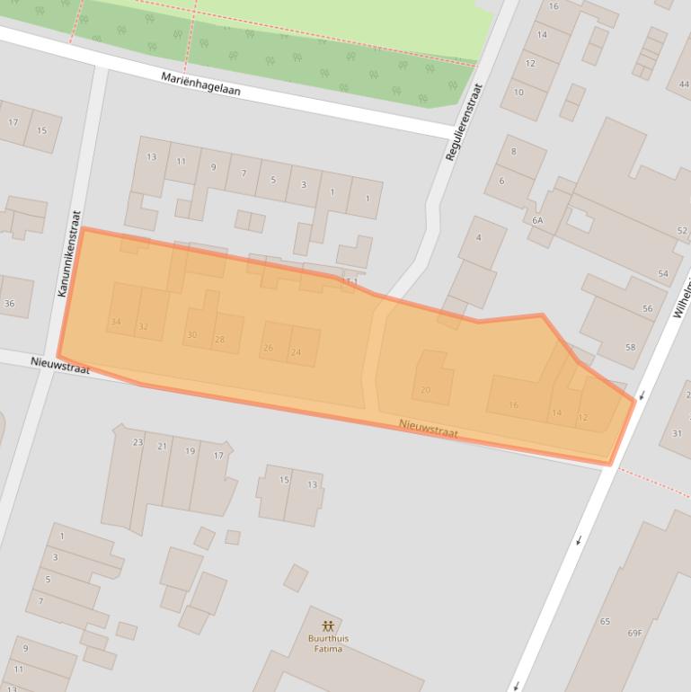 Kaart van postcodegebied 6001TX.