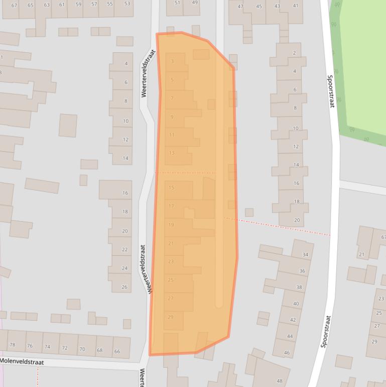 Kaart van postcodegebied 6001VE.