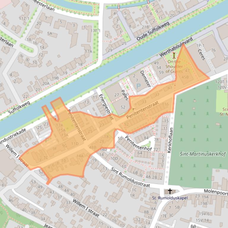 Kaart van postcodegebied 6001VX.