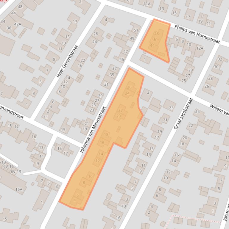 Kaart van postcodegebied 6001XG.