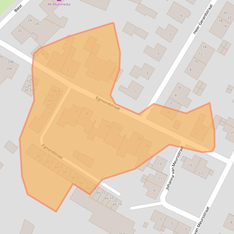 Kaart van postcodegebied 6001XH.