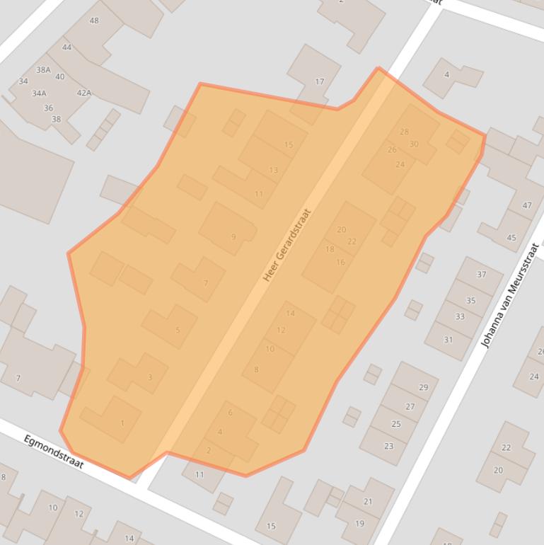 Kaart van postcodegebied 6001XJ.