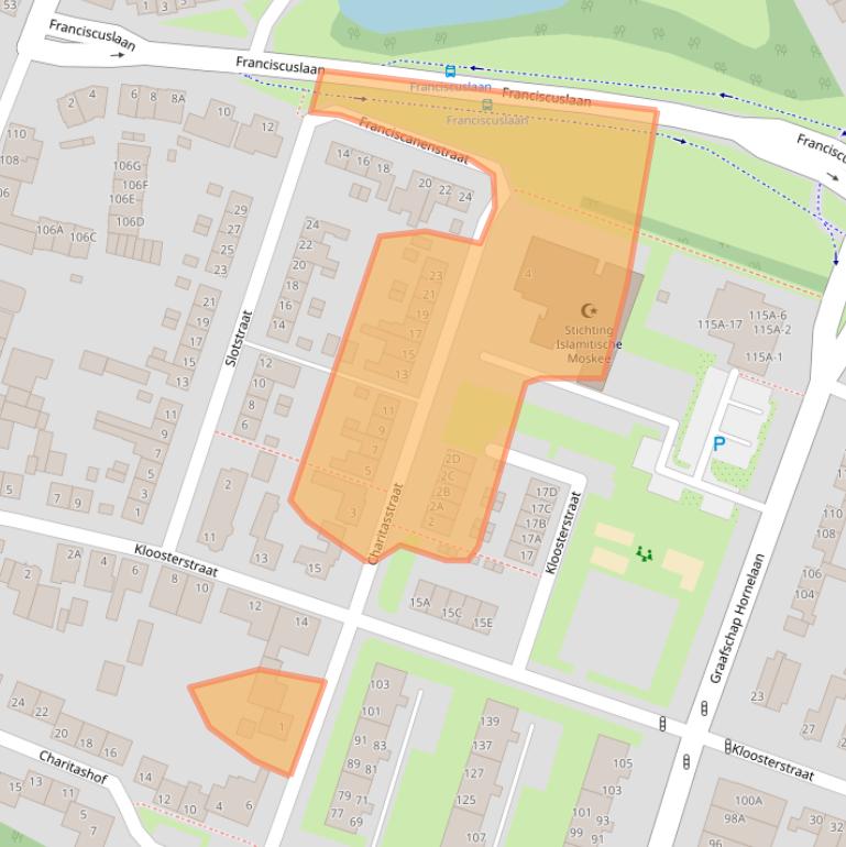 Kaart van postcodegebied 6001XT.