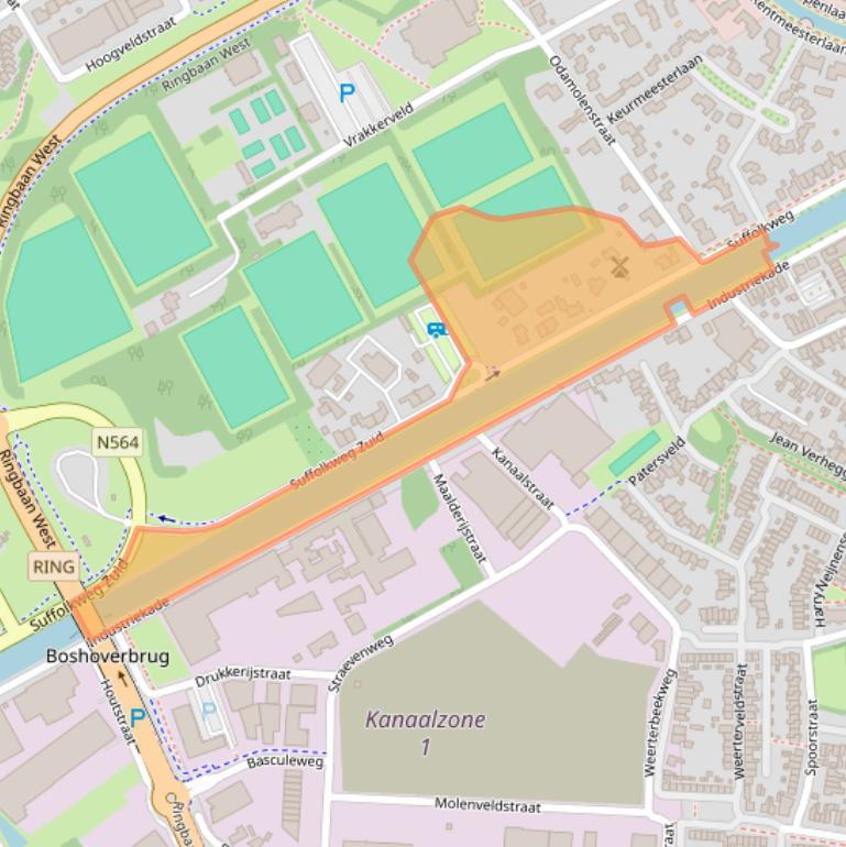 Kaart van postcodegebied 6002AC.