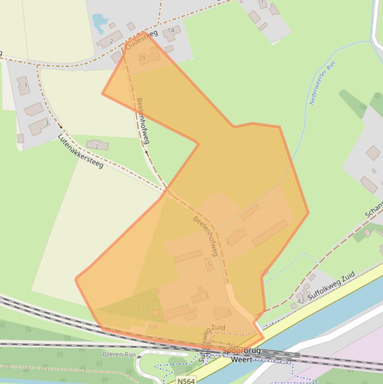 Kaart van postcodegebied 6002AH.