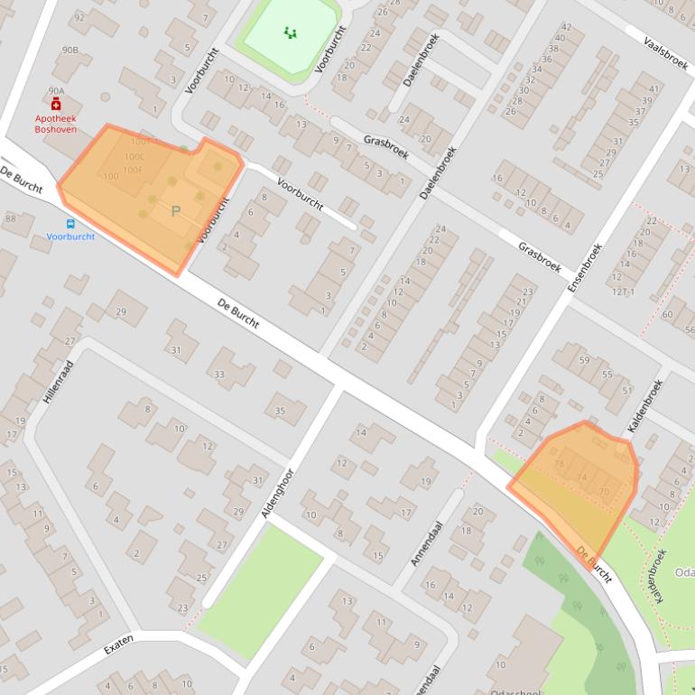 Kaart van postcodegebied 6002BZ.