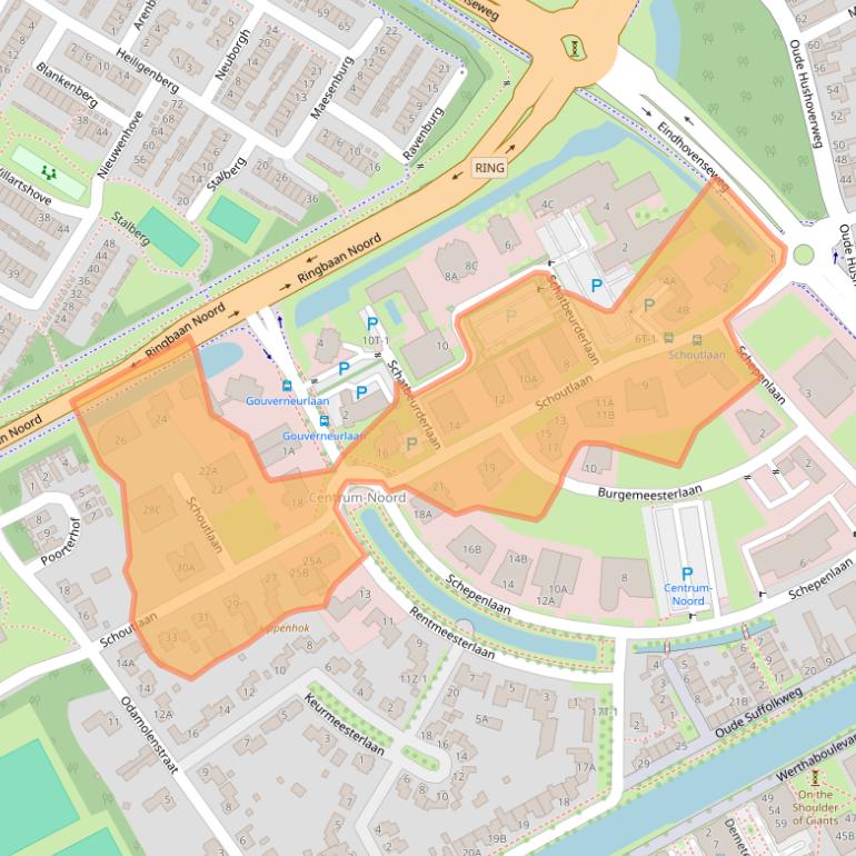 Kaart van postcodegebied 6002EA.