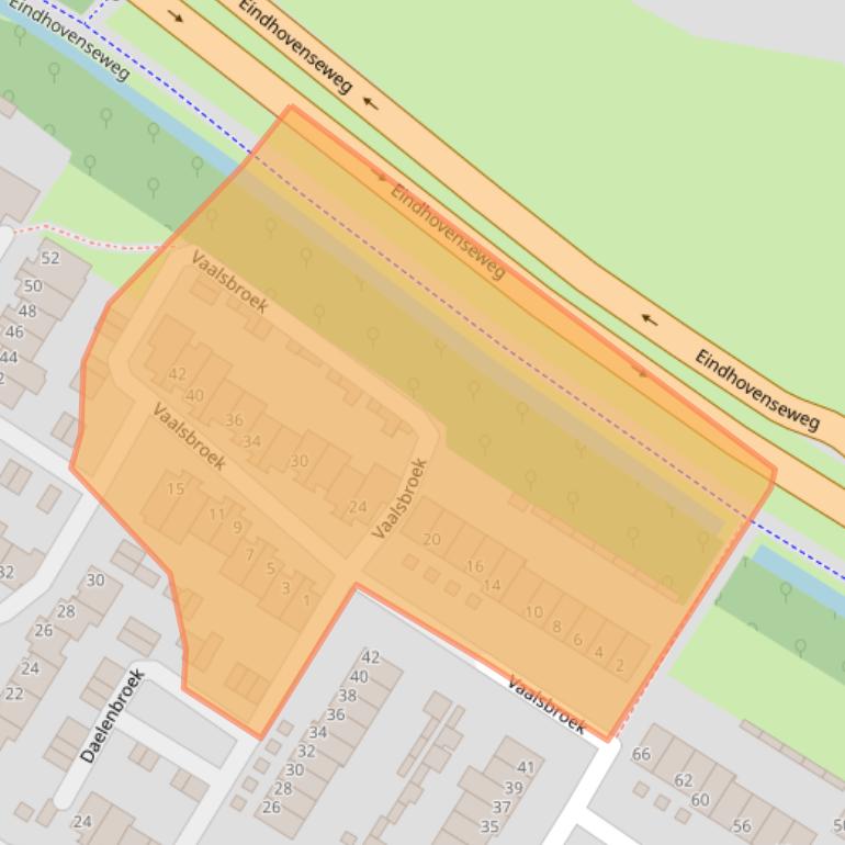 Kaart van postcodegebied 6002VH.