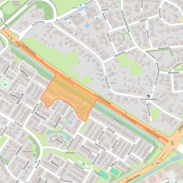 Kaart van postcodegebied 6002XK.