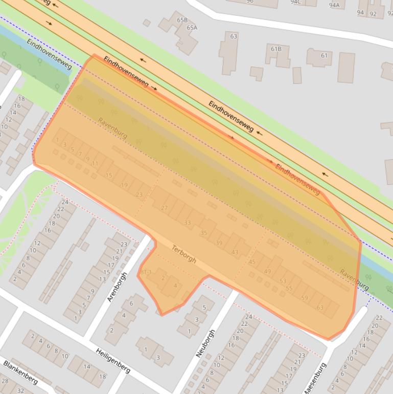 Kaart van postcodegebied 6002XL.