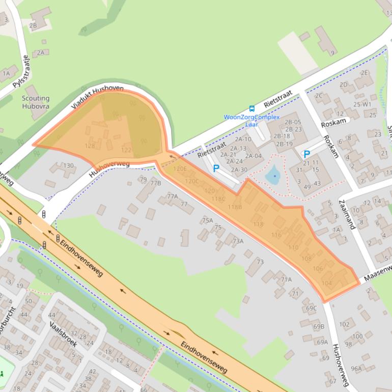 Kaart van postcodegebied 6003AE.