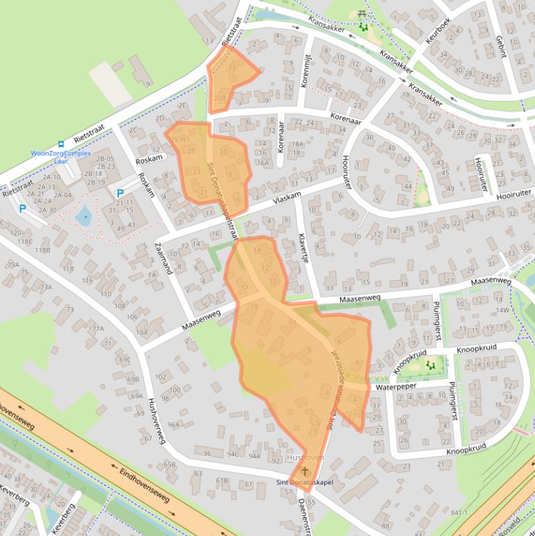 Kaart van postcodegebied 6003AG.