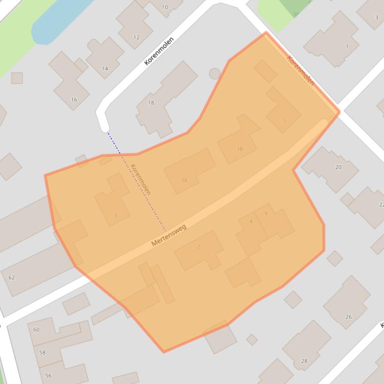 Kaart van postcodegebied 6003AJ.