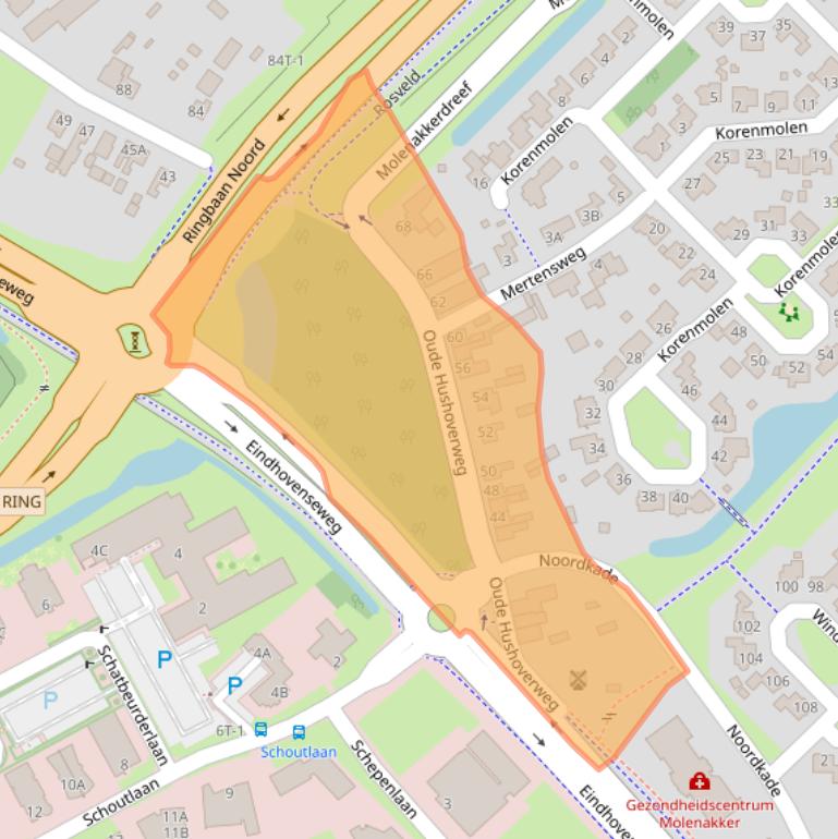 Kaart van postcodegebied 6003AN.