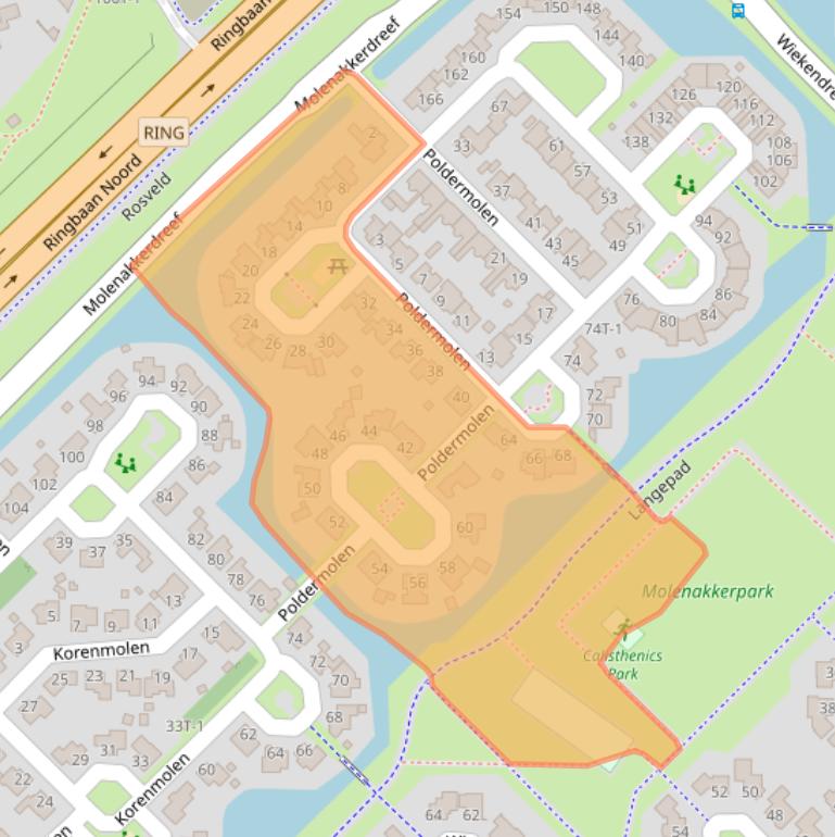 Kaart van postcodegebied 6003BA.