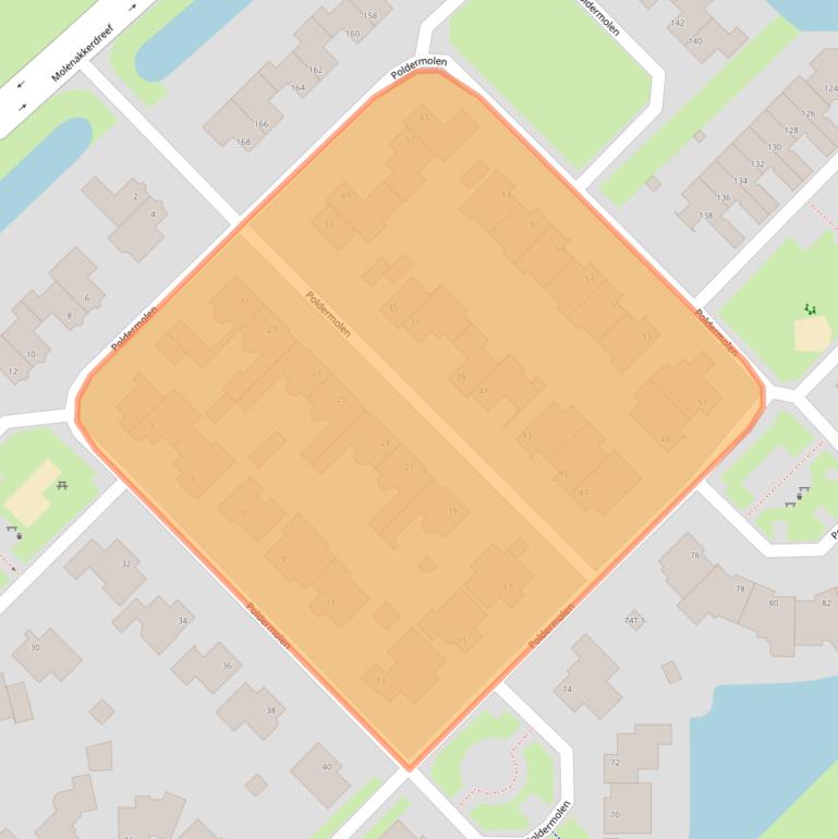 Kaart van postcodegebied 6003BC.