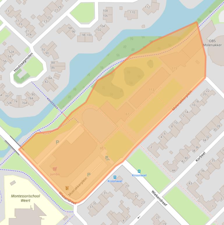 Kaart van postcodegebied 6003BN.
