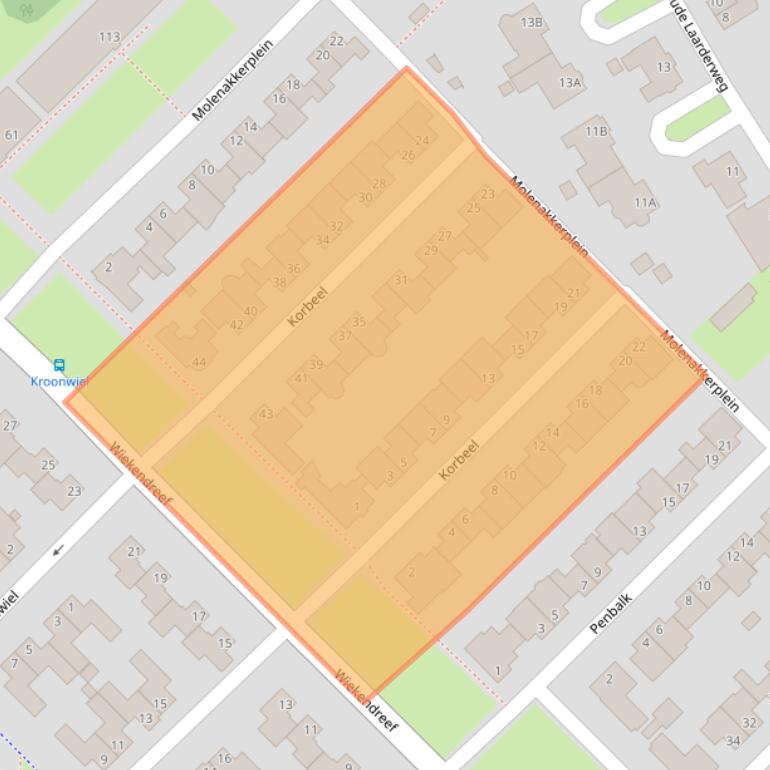 Kaart van postcodegebied 6003BR.