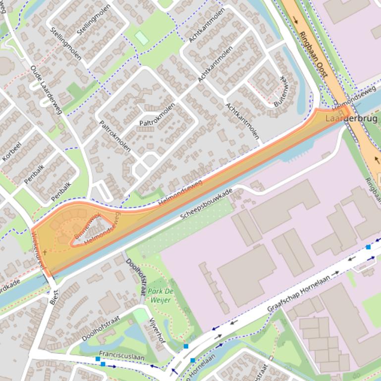 Kaart van postcodegebied 6003BX.