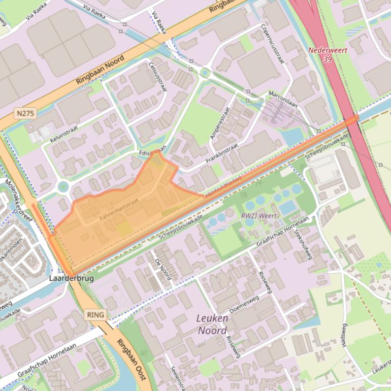 Kaart van postcodegebied 6003DC.