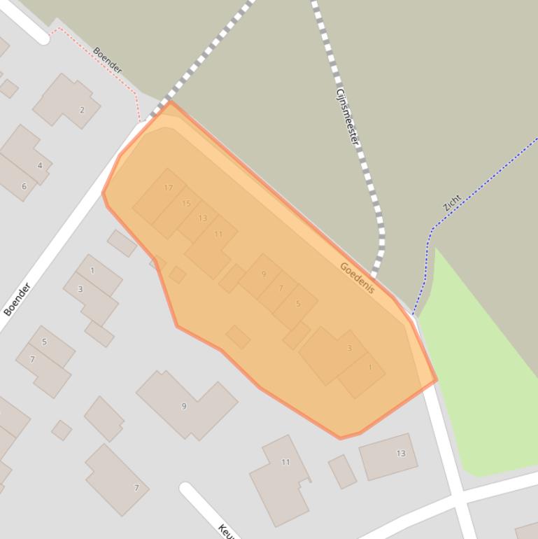 Kaart van postcodegebied 6003EB.