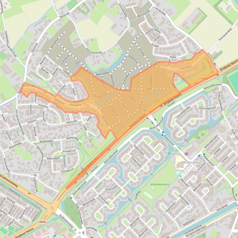 Kaart van postcodegebied 6003ED.