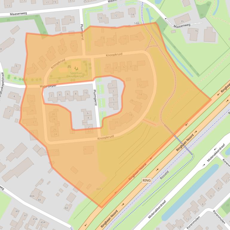 Kaart van postcodegebied 6003ER.