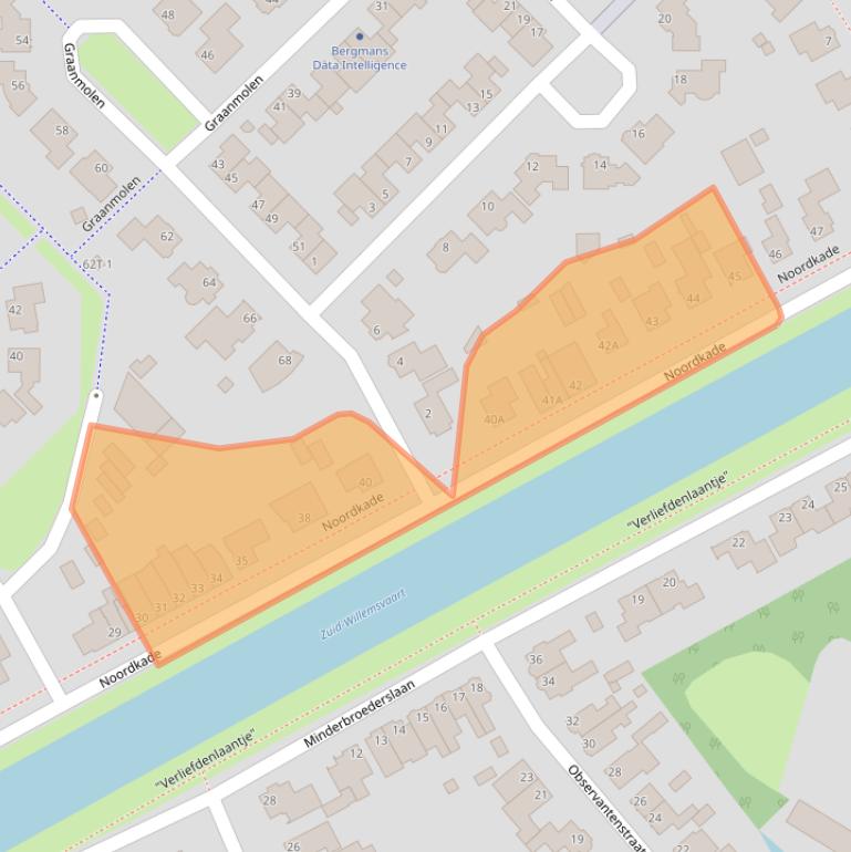 Kaart van postcodegebied 6003NE.