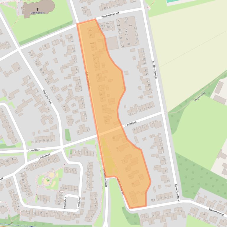 Kaart van postcodegebied 6004BK.