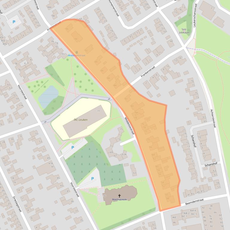Kaart van postcodegebied 6004BL.