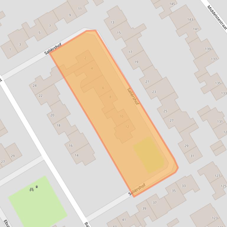 Kaart van postcodegebied 6004BP.