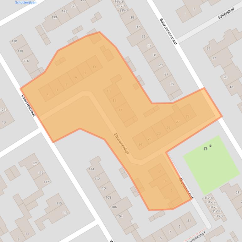 Kaart van postcodegebied 6004BT.