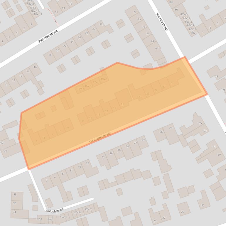 Kaart van postcodegebied 6004CM.